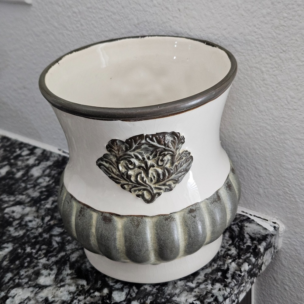 Southern Living at Home Vintage Pot Vase Small 6" Tall  Tuscan‎ Crazing